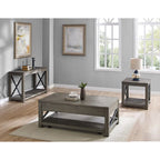 Table basse relevable Steve Silver Dawson en bois flotté vieilli