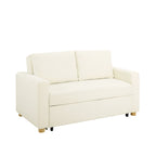 Causeuse convertible en boucle grise – Canapé / Chaise longue / Lit, 2 places