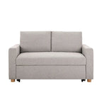 Causeuse convertible en boucle grise – Canapé / Chaise longue / Lit, 2 places