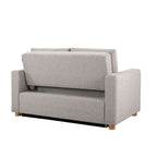 Causeuse convertible en boucle grise – Canapé / Chaise longue / Lit, 2 places