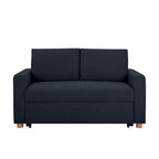 Causeuse convertible en boucle grise – Canapé / Chaise longue / Lit, 2 places