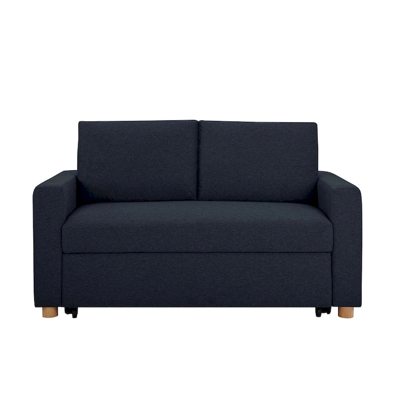 Causeuse convertible en boucle grise – Canapé / Chaise longue / Lit, 2 places