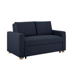Causeuse convertible en boucle grise – Canapé / Chaise longue / Lit, 2 places