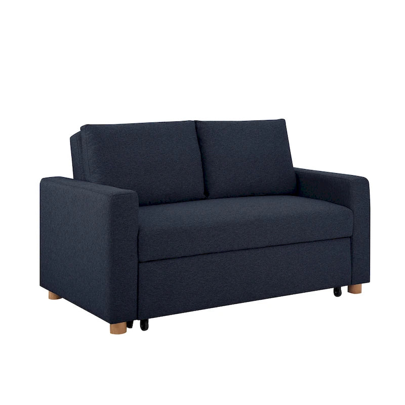 Causeuse convertible en boucle grise – Canapé / Chaise longue / Lit, 2 places