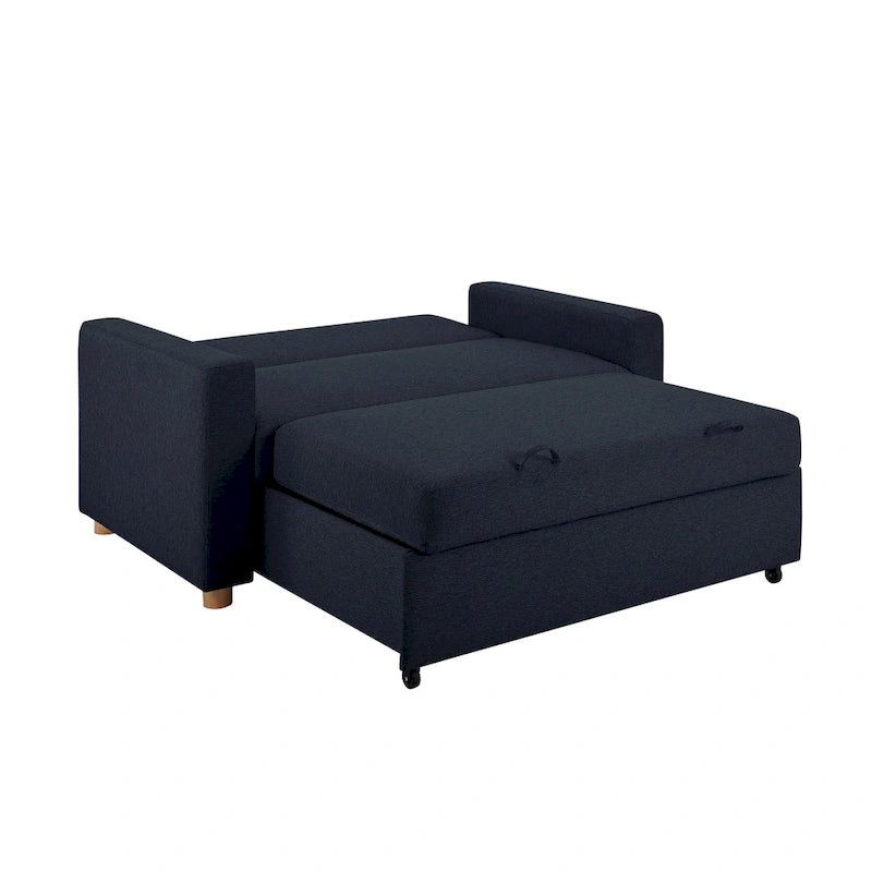 Causeuse convertible en boucle grise – Canapé / Chaise longue / Lit, 2 places