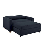 Causeuse convertible en boucle grise – Canapé / Chaise longue / Lit, 2 places