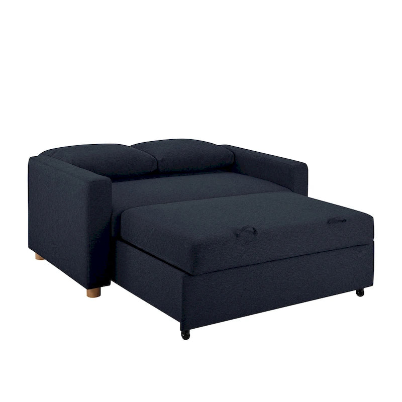 Causeuse convertible en boucle grise – Canapé / Chaise longue / Lit, 2 places