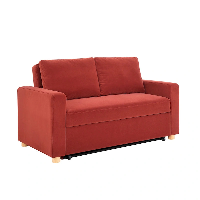 Causeuse convertible en boucle grise – Canapé / Chaise longue / Lit, 2 places