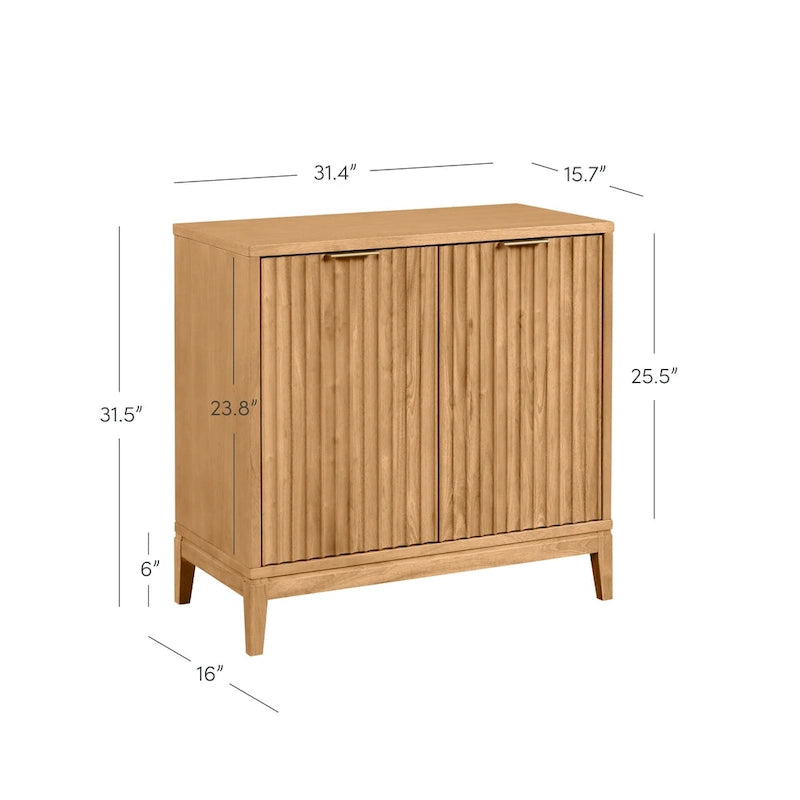 Bahut moderne Jasper, buffet de cuisine avec portes cannelées