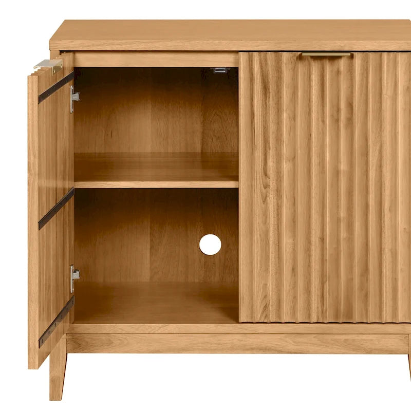 Bahut moderne Jasper, buffet de cuisine avec portes cannelées