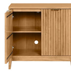 Bahut moderne Jasper, buffet de cuisine avec portes cannelées