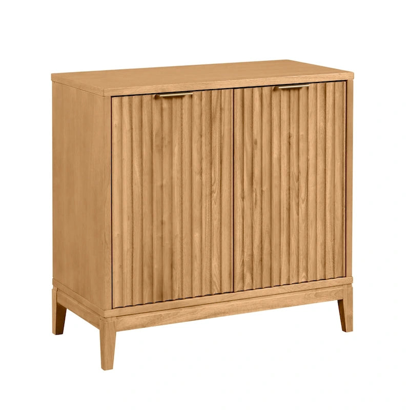 Bahut moderne Jasper, buffet de cuisine avec portes cannelées