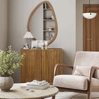Bahut moderne Jasper, buffet de cuisine avec portes cannelées