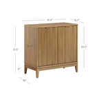 Bahut moderne Jasper, buffet de cuisine avec portes cannelées