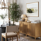 Bahut moderne Jasper, buffet de cuisine avec portes cannelées