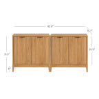 Bahut moderne Jasper, buffet de cuisine avec portes cannelées