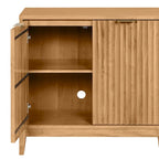 Bahut moderne Jasper, buffet de cuisine avec portes cannelées