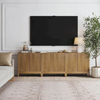 Bahut moderne Jasper, buffet de cuisine avec portes cannelées