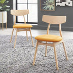 Ensemble de salle à manger 7 pièces pour 6 personnes – Chaises rembourrées, pieds en bois, plusieurs couleurs