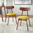 Ensemble de salle à manger 7 pièces pour 6 personnes – Chaises rembourrées, pieds en bois, plusieurs couleurs