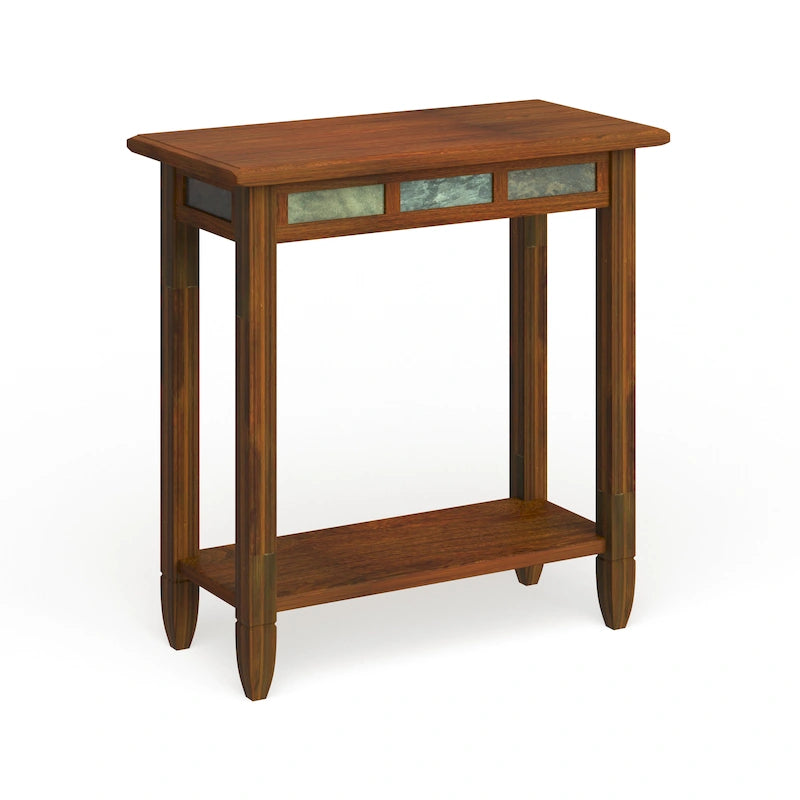 Table d'appoint de chevet en chêne rustique/gris fumé avec chargement USB, 1 place
