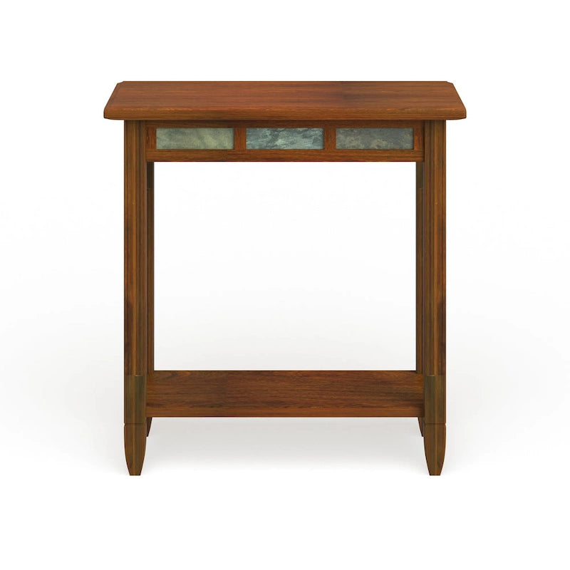 Table d'appoint de chevet en chêne rustique/gris fumé avec chargement USB, 1 place