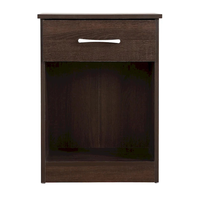 Table de chevet à 1 tiroir, Marron/Cerise/Marron foncé/Havane/Gris/Noir, Simple