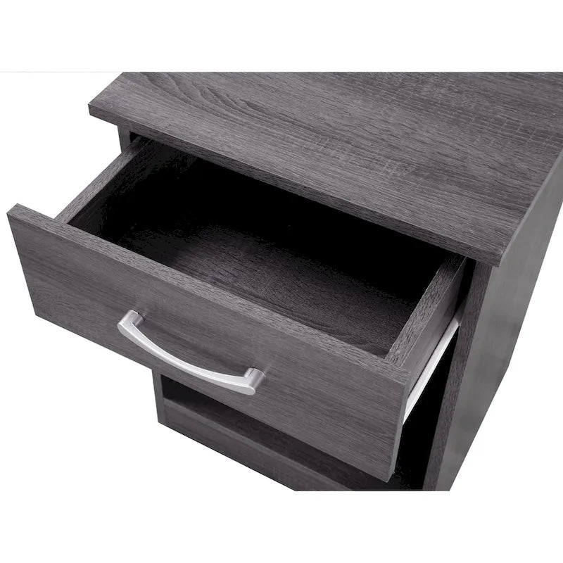 Table de chevet à 1 tiroir, Marron/Cerise/Marron foncé/Havane/Gris/Noir, Simple