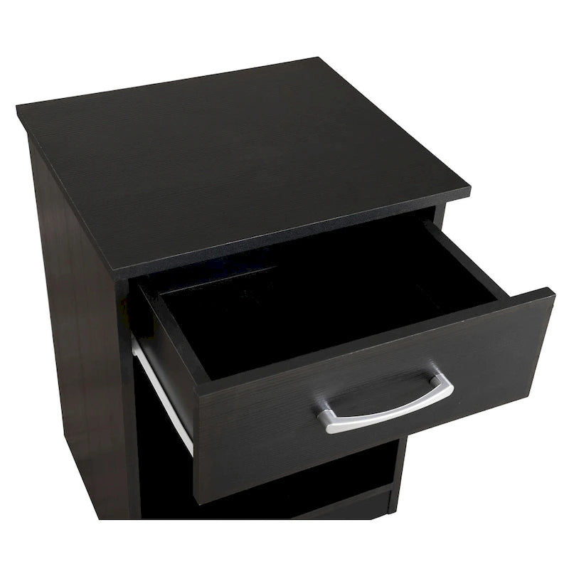 Table de chevet à 1 tiroir, Marron/Cerise/Marron foncé/Havane/Gris/Noir, Simple