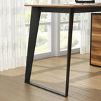 Bureau d'angle en L Marron/Noir et Chêne/Blanc avec tiroirs et armoire, 1 personne