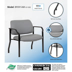Chaise dossier mi-hauteur Noir / Beige / Gris – Sans accoudoirs et accoudoirs fixes, 136-227 kg