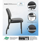 Chaise dossier mi-hauteur Noir / Beige / Gris – Sans accoudoirs et accoudoirs fixes, 136-227 kg