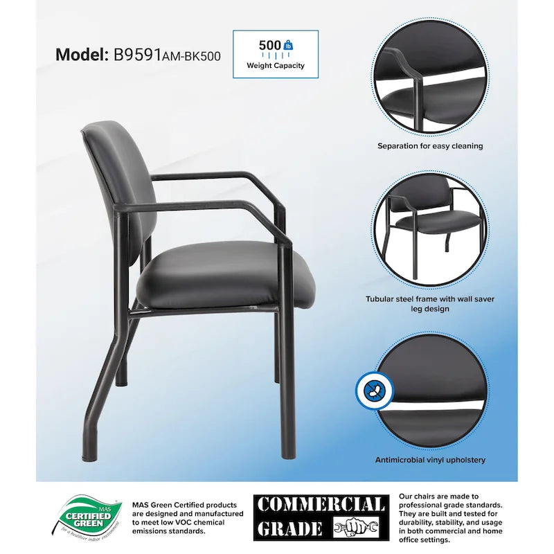 Chaise dossier mi-hauteur Noir / Beige / Gris – Sans accoudoirs et accoudoirs fixes, 136-227 kg