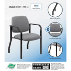 Chaise dossier mi-hauteur Noir / Beige / Gris – Sans accoudoirs et accoudoirs fixes, 136-227 kg