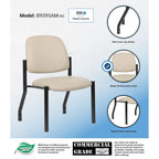 Chaise dossier mi-hauteur Noir / Beige / Gris – Sans accoudoirs et accoudoirs fixes, 136-227 kg