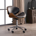 Noir / Gris / Beige, Chaise de bureau réglable de style moderne du milieu du siècle, Simple