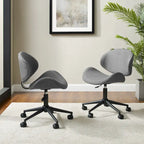 Noir / Gris / Beige, Chaise de bureau réglable de style moderne du milieu du siècle, Simple