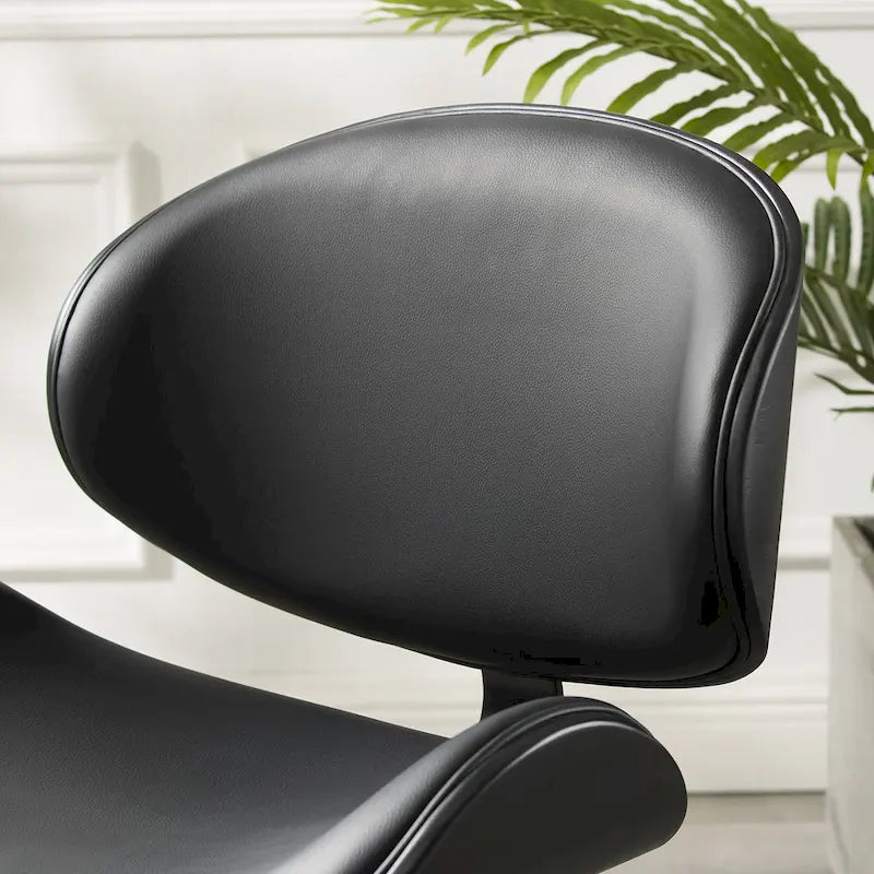 Noir / Gris / Beige, Chaise de bureau réglable de style moderne du milieu du siècle, Simple