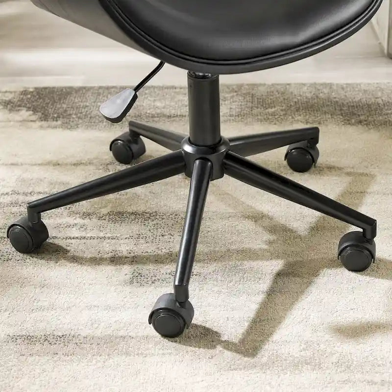 Noir / Gris / Beige, Chaise de bureau réglable de style moderne du milieu du siècle, Simple