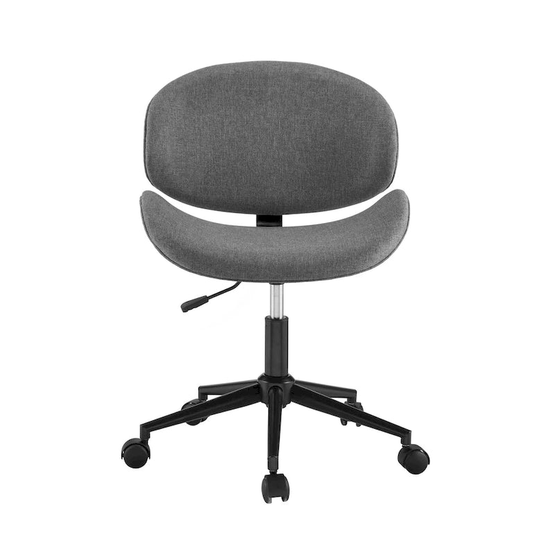 Noir / Gris / Beige, Chaise de bureau réglable de style moderne du milieu du siècle, Simple