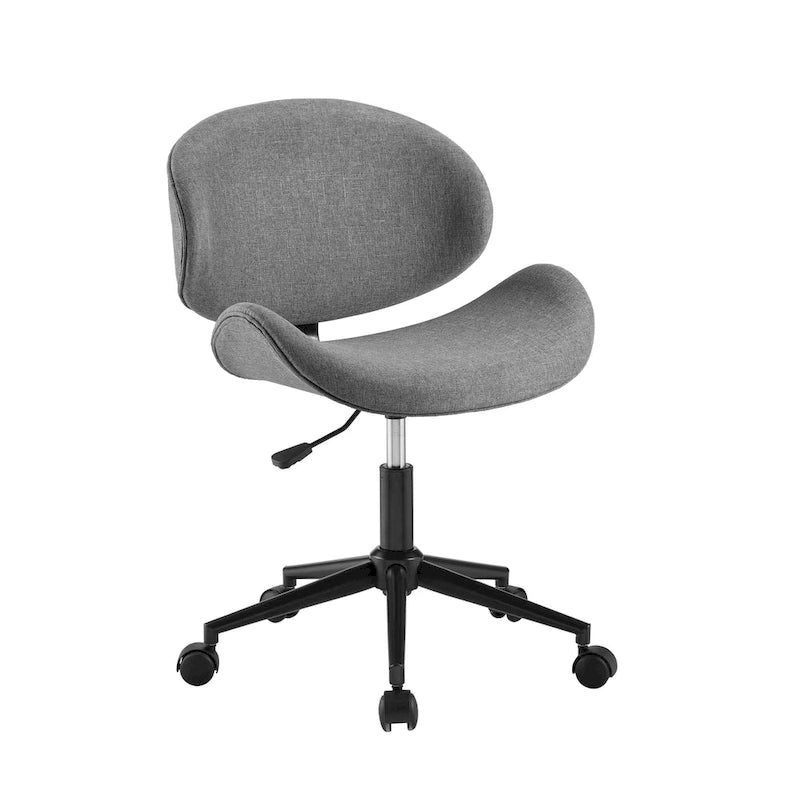Noir / Gris / Beige, Chaise de bureau réglable de style moderne du milieu du siècle, Simple