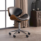 Noir / Gris / Beige, Chaise de bureau réglable de style moderne du milieu du siècle, Simple