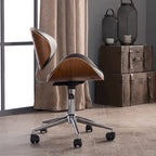 Noir / Gris / Beige, Chaise de bureau réglable de style moderne du milieu du siècle, Simple
