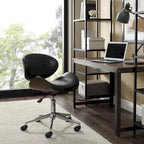 Noir / Gris / Beige, Chaise de bureau réglable de style moderne du milieu du siècle, Simple