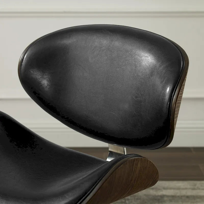 Noir / Gris / Beige, Chaise de bureau réglable de style moderne du milieu du siècle, Simple
