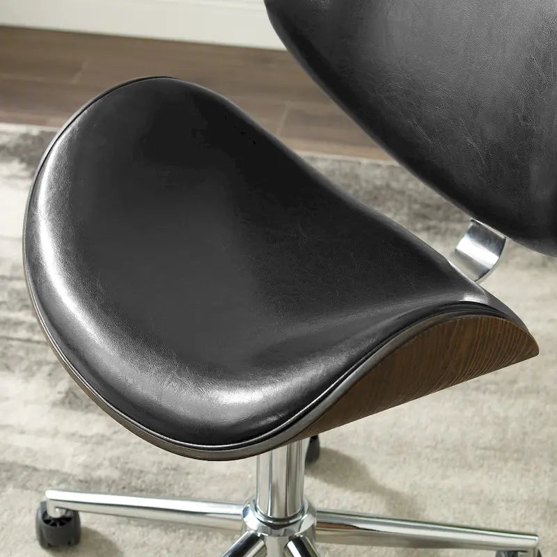 Noir / Gris / Beige, Chaise de bureau réglable de style moderne du milieu du siècle, Simple