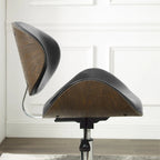 Noir / Gris / Beige, Chaise de bureau réglable de style moderne du milieu du siècle, Simple