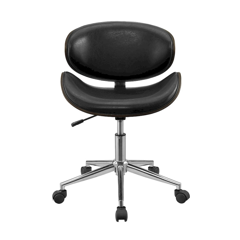 Noir / Gris / Beige, Chaise de bureau réglable de style moderne du milieu du siècle, Simple
