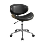 Noir / Gris / Beige, Chaise de bureau réglable de style moderne du milieu du siècle, Simple