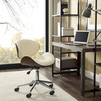 Noir / Gris / Beige, Chaise de bureau réglable de style moderne du milieu du siècle, Simple